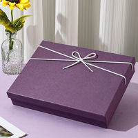Boîte cadeau violette vide pour sous-vêtements, vêtements, écharpes, sous-vêtements chauds, emballage cadeau Underwear World Cover