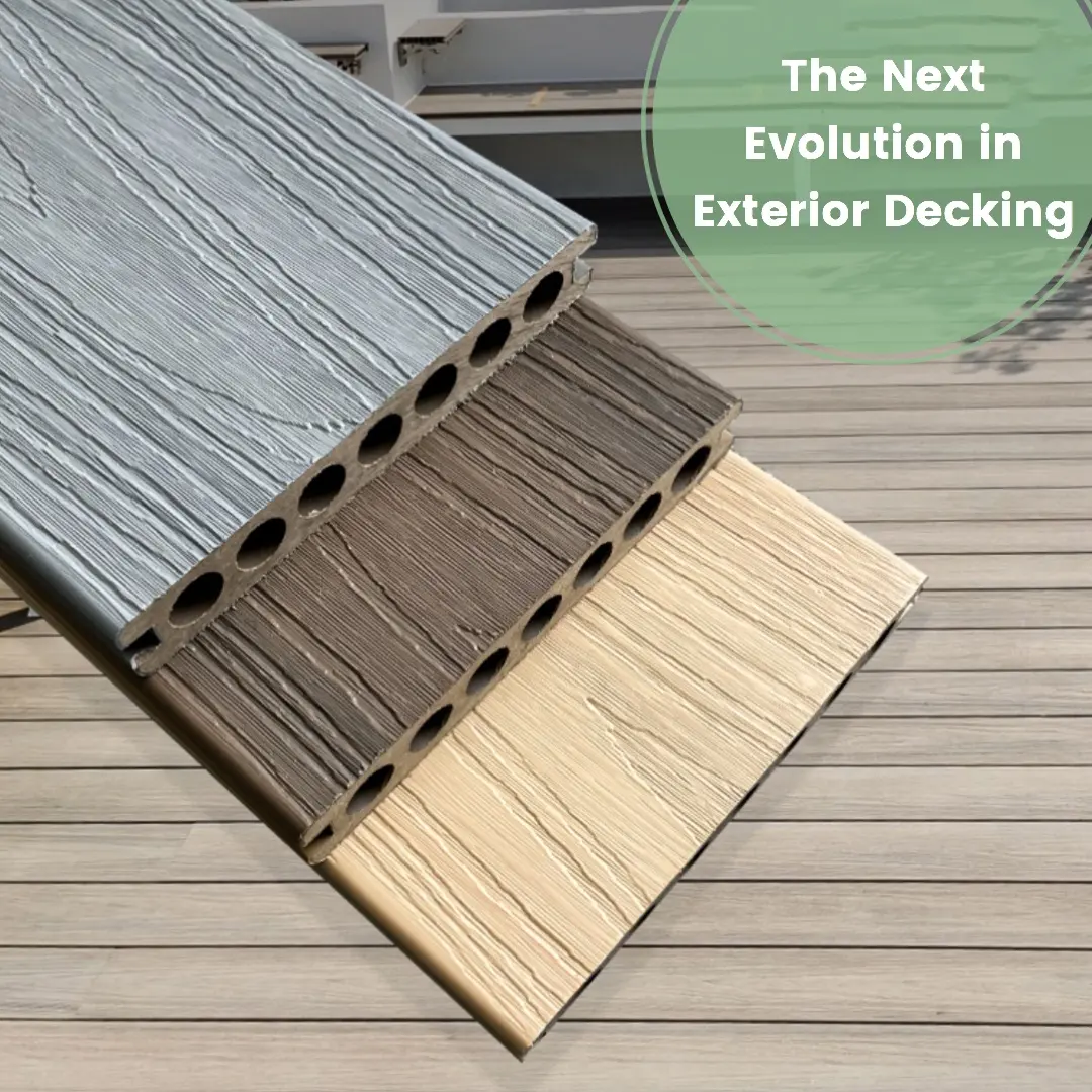 Neues Design Verbund boden Co-Extrusion WPC Decking Outdoor Holz für Terrasse