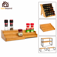 À 3 niveaux En Bambou Extensible cuisine Étagère À Épices en bois Étape Étagère Armoire Organisateur