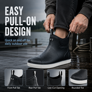 Botas de Lluvia Impermeables para Hombre, Tipo Ankle Deck, de PVC, con Suela Texturizada, para Pesca, Jardinería y Trabajo al Aire Libre - Product Image 5