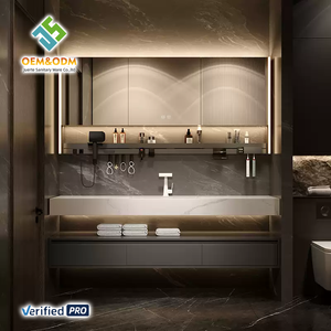 Set Completo di Mobili da Bagno Moderni OEM Juerte 2025 con Tavolo Scrivania Armadio a Pannelli Specchio Lavabo e Rubinetto per Camera da Letto e Sala da Pranzo - Product Image 3