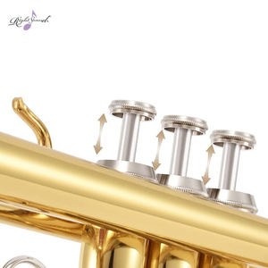 Meilleur prix de vente bonne qualité instruments en laiton or laque Bb ton Trompette - Product Image 2