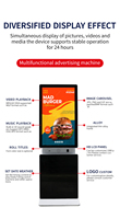 Kiosque d'affichage numérique rotatif, écran publicitaire sur pied avec panneau LCD inclinable pour la promotion en magasin, totem
