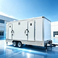 Kit de toilettes portables modulaires préfabriquées modernes, cabines sanitaires préfabriquées, cabine de toilettes publiques