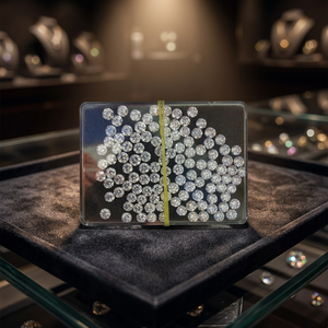 Diamant de laboratoire brillant à facettes, rond, 1,65 mm, taille de précision, non certifié, matériau pour la création de bijoux - Product Image 3