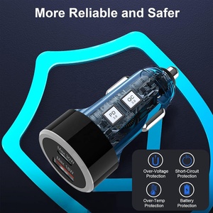 Pd3.0 Qc3.0 Kép Port <span class=keywords><strong>Adapter</strong></span> 48W <span class=keywords><strong>USB</strong></span>-A <span class=keywords><strong>USB</strong></span>-C Xe Sạc Siêu Nhanh Sạc Thiết Bị Thông Minh Tương Thích Xe AC DC Hội Đồng Quản Trị Chuyển Đổi - Product Image 5
