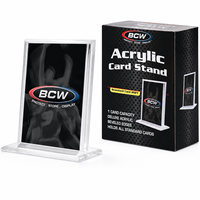 Support de carte en acrylique, cadre de carte transparent en deux parties avec bords biseautés, présentoir de carte de collection standard unique pour étagère de bureau