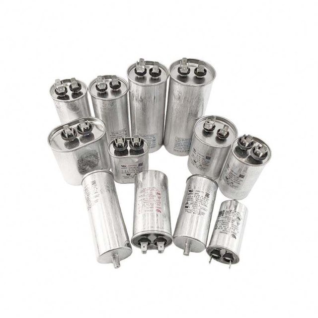 CBB65 450VAC 5/10/20/40uF Aluminum Motor Run Capacitor with 200mm Wires for Air Conditioner Compressor