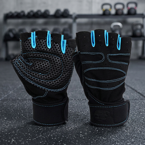 Fashionable Half-Finger Nylon Fitness <b>Gloves</b> for Unisex Gym & Body Building Training - Product Image 2