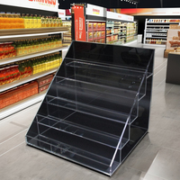 Jihong acrylique cosmétique portefeuille support Mobile présentoir supermarché étagère Transparent Carton emballage personnalisable léger