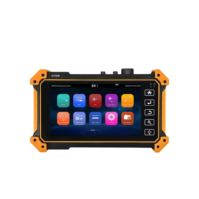 Handheld A105 OTDR 5.5 Inch OLED Touch Screen 1310 1550nm Optical Time Domain Reflectometer 60dB Dynamic Range FTTH Field Tester