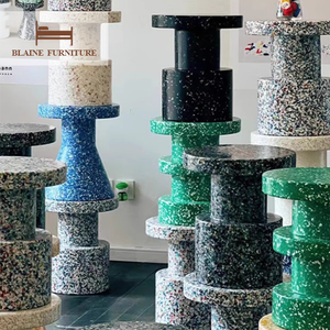 Meubles de salon de forme spéciale à la mode Table d'appoint colorée taille personnalisée matériau PE-BD Design moderne Table d'appoint - Product Image 3