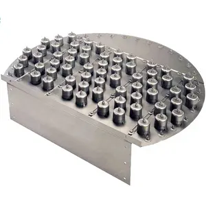 Custom tower internals bubble cap vassoio in acciaio inossidabile piatto di spessore in acciaio inox SS304 tappo a bolle vassoi