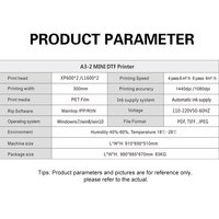 Asiaprint 30CM Imprimante DTF Double XP600 L1600 I3200 Tête pour Impression DTF Rouleau Film A3