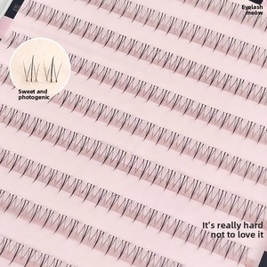Ciglia finte Meow a doppia punta, a coda appuntita, a fiamma piccola, senza colla, in fibra sintetica, ad alta capacità, applicazione in 3 secondi - Product Image 4