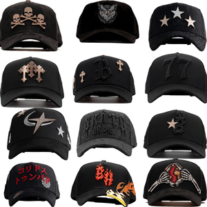 Mũ lưỡi trai thêu 3D logo chất liệu cotton 100% mới nguyên bản, đính đá, 5 tấm, kiểu Gorra Del Mago Gorras Barbas - Product Image 5