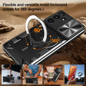 Étui de téléphone portable pour Samsung Galaxy A57 A37 A27 A17 A07 avec béquille, fenêtre coulissante magnétique, protection de l'objectif de l'appareil photo, coque robuste - Product Image 6