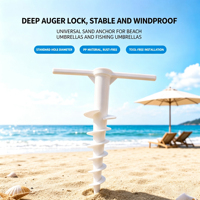 Piquet de fixation robuste en plastique spiralé pour tente de plage, tapis et camping en extérieur sur sable