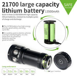 مصباح يدوي مقاوم للماء <span class=keywords><strong>10000</strong></span> شمعة أضواء للغطس - Product Image 6