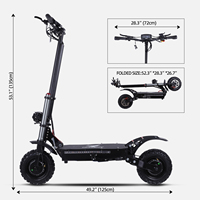 FREEBOY EU USA Trottinette Électrique Tout-Terrain Pliable Rapidement de 11 Pouces à Deux Roues J-30Max Rapide pour Adulte