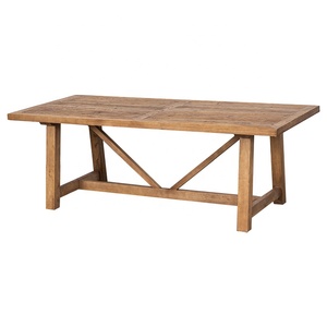 Mrs Woods, muebles de estilo de lujo para el hogar, juegos de mesa de comedor rectangulares de madera maciza de pino reciclado - Product Image 3
