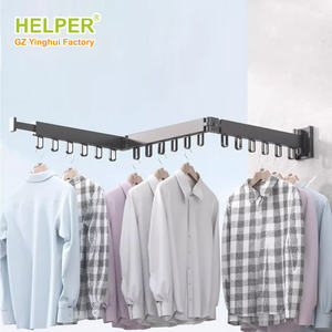 Tendedero de Ropa Plegable de Aluminio de 3 Niveles, Perchero de Pared Doble Individual, Estante para Zapatos de Armario, Almacenamiento de Metal para Cocina, Ropa - Product Image 2