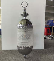 Lampe murale en fer de style islamique arabe dorée personnalisée, décoration de mosquée, lampe pour église