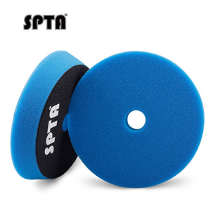 Tampon de polissage en mousse à coupe moyenne SPTA T60 de 3 à <span class=keywords><strong>6</strong></span> pouces pour polisseuse de voiture DA/RO pour éliminer les rayures de 1500 points # /2000 #   Marques de disques abrasifs - Product Image 1