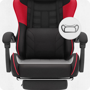 <span class=keywords><strong>Fauteuil</strong></span> de bureau <span class=keywords><strong>gamer</strong></span> professionnel de qualité supérieure, élégant, avec coutures soignées, rouge et noir, rembourré, pour adultes, capacité 150 kg - Product Image 5