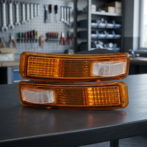 Feux de position latéraux gauche et droit de haute qualité pour tricycle, clignotants ambre et blancs à lentille transparente pour TVS King Piaggio Ape Auto - Product Image 3