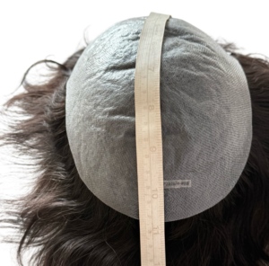 Perruques pour hommes en cheveux humains naturels ondulés avec boucle en PU, système capillaire pour hommes, toupet, au meilleur prix # 1B Taille personnalisée 9*11 - Product Image 4