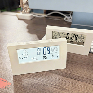 Reloj Despertador Inteligente Multifuncional de Escritorio con Logotipo Personalizado, Pantalla LCD con Temperatura, Humedad, Clima y Pantalla Transparente - Product Image 5