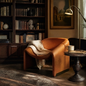 JM Modern Minimalist Fabric Lounge <b>Chair</b> Oversized Full Padding Wide Headrest Living Room Furniture - Product Image 2