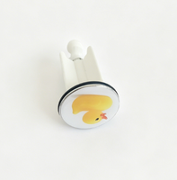 HONGDELI Tapón de Desagüe Universal de 4 cm para Lavabo, Cromado, Popular en Europa, Filtro y Cubierta para Desagüe de Baño