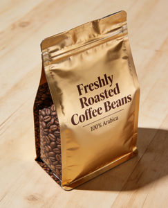 Sacs à fond plat en gros à faible MOQ, qualité alimentaire, pour café, anti-odeur, ferme, étanche, stable, premium, scellé, fiable - Product Image 1