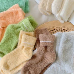 Calzini invernali in peluche di visone di spessore foderato in <span class=keywords><strong>pile</strong></span> da donna calzini pelosi da donna morbidi e morbidi calzini caldi da donna - Product Image 6