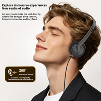 Headphone Youngrun Y0121 Ringan Berkabel di Atas Telinga untuk Penggunaan di Pesawat