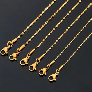 Magnifique collier en acier inoxydable, chaîne de luxe couleur or avec étoiles, bijoux étanches, exquis - Product Image 2