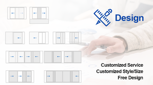 Porte coulissante en aluminium double verre trempé Porte coulissante de haute qualité et économe en énergie <span class=keywords><strong>avec</strong></span> <span class=keywords><strong>moustiquaire</strong></span> - Product Image 5
