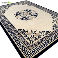 Tapis de sol de luxe à poils longs, forme carrée, 100% laine/acrylique, tufté à la main, antibactérien, imperméable, pour salle de jeux