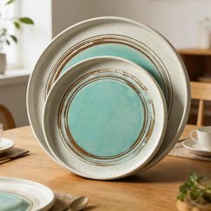 Modern Style OEM <b>Ceramic</b> Tableware Sustainable Porcelain <b>Plates</b> - Product Image 2