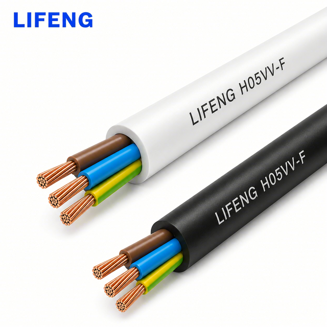 H05VV-F Flexible Control Power Cable 3*10mm/8mm/6mm/4mm/2.5mm Durable PVC Sheathed IP65 Rated Oxygen-free Copper Conductor CE