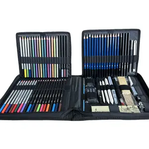 Kunst Levert Tekenkit Groothandel 83 Stuks Potlood Set Voor Kunstenaar Schilderen Professionele Schets Set Kit Schetsen Tekening