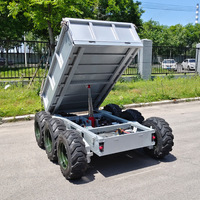 Nouveau Transporteur Électrique Télécommandé pour Terres Agricoles, Vergers et Chantiers de Construction, 8x8, 1500 kg, Chariot de Manutention de Matériaux Agricoles