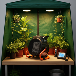 Chauffage par ventilateur PTC Vevor 1500W avec thermostat, 3 vitesses, pour serre de culture, chauffage rapide, protection contre la surchauffe - Product Image 2