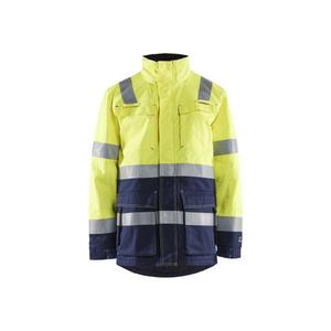 BLAKLADER - 446715143389XS Parka de invierno de alta visibilidad resistente al fuego Amarillo/Azul marino-EAN 7330509824092 ROPA DE TRABAJO RESISTENTE A LAS LLAMAS - Product Image 1