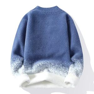 2025 Style chaud hommes décontracté confortable personnalisé sweat dégradé col montant lettre motif pull en cachemire - Product Image 3