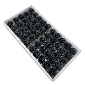 Cadeau de mariage pour la Saint-Valentin Chansons Rose Savon Fleur Black Edge Rose Fleur éternelle Savon en boîte séchée - Product Image 6