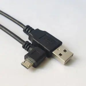 90 Degree Right Angle Micro USB Cable To USB A Male For Android Plug