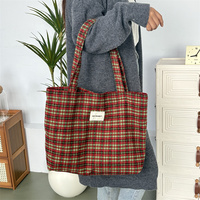 Nouveau Vintage laine Plaid mode unique épaule sac fourre-tout paresseux sac à main pour les femmes haut de gamme polyvalent sac de trajet
